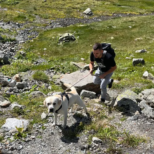 Marco und Luca beim Wandern